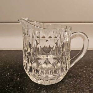 Jeanette Windsor diamond clear glass small pitcher